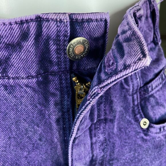 Vintage 80s 90s Wrangler Silver Lake Acid Wash Purple Jeans Western Bareback 26" - Picture 8 of 12